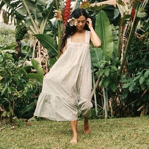 Doen Seville Dress Nightgown M – Floral Cotton Lace Maxi Cottagecore Prairie